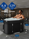 Outdoor cold water bathtub,129 Gallos Portable Inflatable Ice Bathtub Foldable Bucket Athletes Cold Water Therapy Recovery Pod